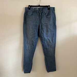 Madewell distressed linen/cotton jeans- Size 30
